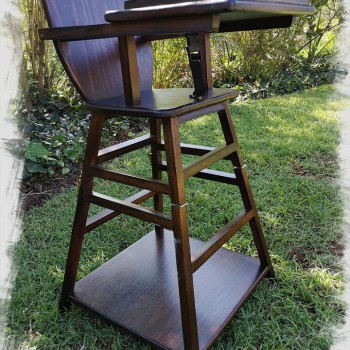 dark wood convertible feeding chair and table baby highchair