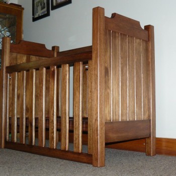 Handmade solid wood cot, adjustable height