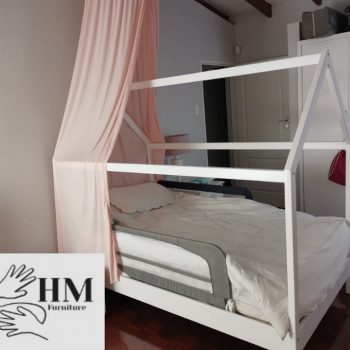 pine painted white bed in house design