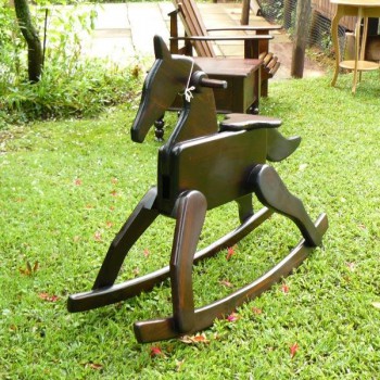 solid wood rocking horse