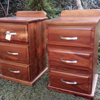 Exquisite solid wood bedside tables, 3 drawers, handmade
