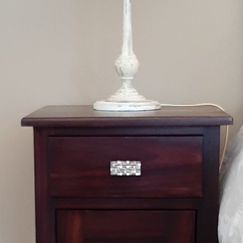 custom saligna stained pedestal