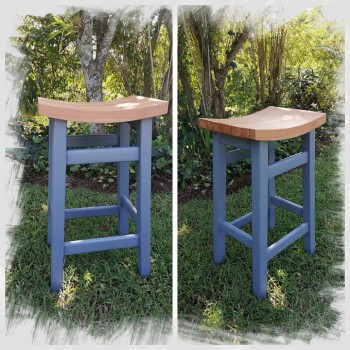 custom paint and solid wood bar stools modern style
