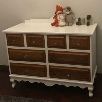 Custom made chest of drawers for a baby room