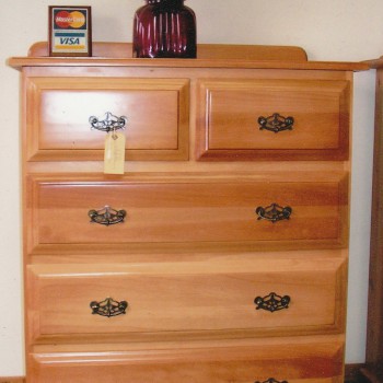 Cypress chest of drawers on bearing runners