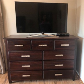 saligna stained dresser