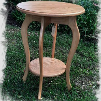 4 legged round table with under storage