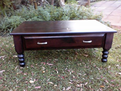 Dark stained coffee table