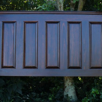 Panelled solid wood headboard