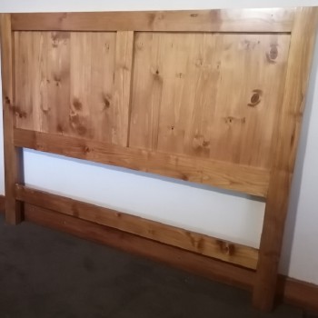 solid wood crafted headboard