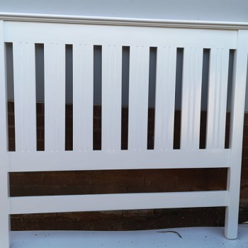 Simple slatted and routered headboard