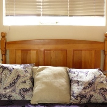 Traditional panelled Cypress headboard