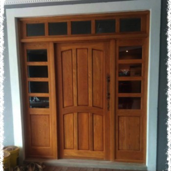 bespoke front door designed and hand crafted in oak
