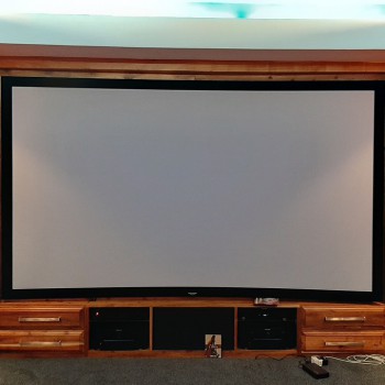 built-in custom made blackwood cinema room