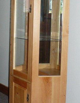 Custom trophy display cabinet with glass shelf