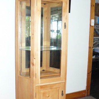 Custom solid wood display cabinet