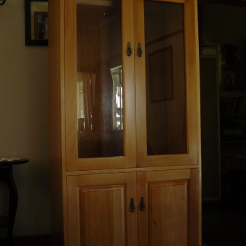 Cypress server with two glass doors and two solid doors