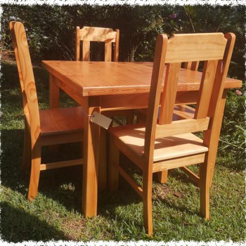 simple four seater table and chairs