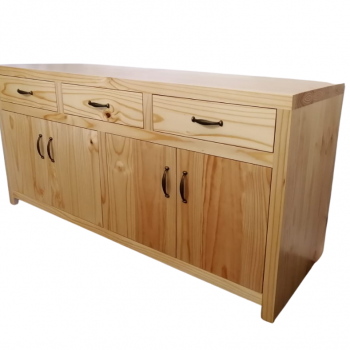 modern tv unit in clear pine